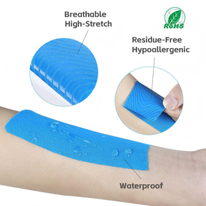 Cinta de Kinesiología de 16 Colores, 5cm x 5m, Rollo de Kintape Deportivo, <span class=keywords><strong>Vendaje</strong></span> Elástico Adhesivo de Algodón, Soporte para Lesiones y Distensiones Musculares - Product Image 4