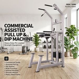 Machine de musculation multifonctionnelle à charges guidées pour tractions assistées et dips, équipement professionnel pour salle de sport - Product Image 1