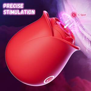 Gül Vibratör Kadın Yapay Zeka Senkronizasyonlu Yetişkin Oyuncakları 10 Titreşimli Emici Meme Klitoral Stimülatör APP Kontrollü Su Geçirmez Seks Oyuncağı - Product Image 3