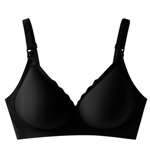 1270 pas cher prix gelée rayures maternité et allaitement soutiens-gorge col en V profond soutien doux soutien-gorge de couchage sans trace pour femme <span class=keywords><strong>enceinte</strong></span> - Product Image 4