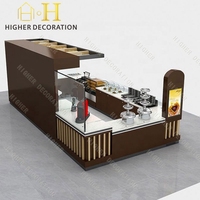 Quiosco de madera, quiosco de café, diseños de cafetería, Mostrador de cafetería a la venta