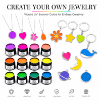 Émail fluorescent auto-nivelant UV TIMESRUI pour bijoux et cloisonné, durcissement UV, finition haute brillance pour le remplissage de cadres métalliques et l'artisanat