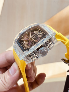 Reloj Mecánico de Cerámica con Cristal, Tourbillon Integral Grabado a Mano, Deslumbrante - Product Image 3
