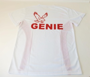 T-shirt de gymnastique à col rond unisexe imprimé 100% coton pour parc de trampoline et jeu en intérieur - Product Image 3