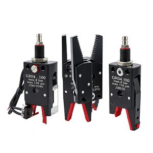 แคลมป์จับยึดแบบนิวเมติกขนาดเล็ก A/B/C/E J1060 J1080 อลูมิเนียมอัลลอยด์สำหรับหุ่นยนต์ฉีดพลาสติก - Product Image 1