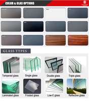Fenêtre à persiennes en verre et aluminium noir, jalousie en aluminium pour maison et villa