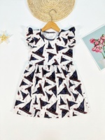 Nouvelle robe de princesse à volants et boutons pour filles de 2 à 6 ans, service ODM pour enfants