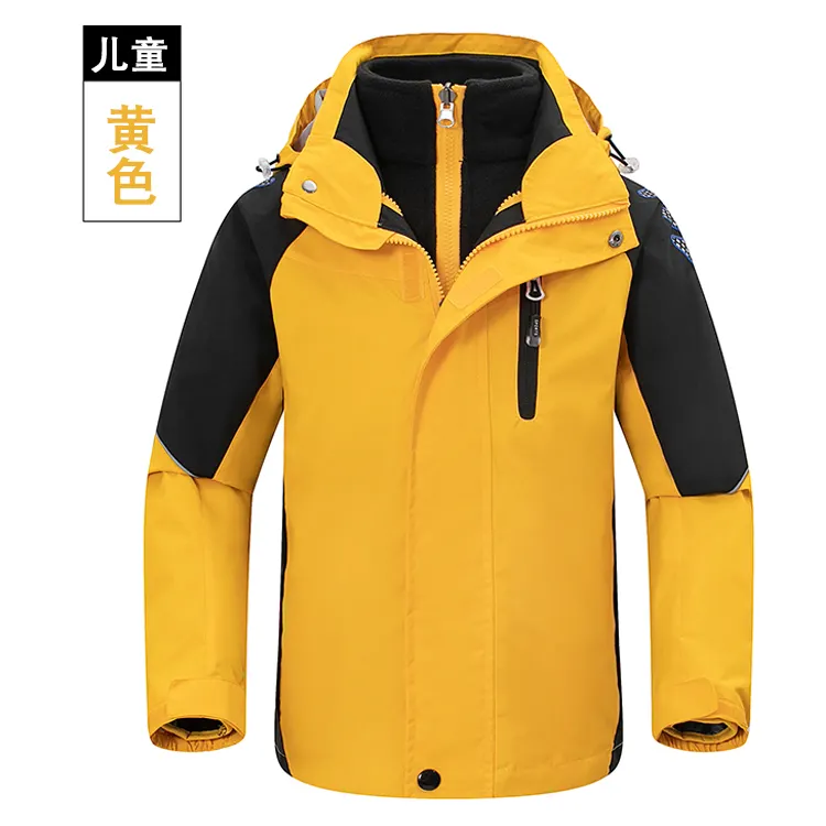 wholesales Boys Girls Rain Jackets Fleece liner Waterproof Hooded Raincoats Windbreakers for Kids winter boy's jackets