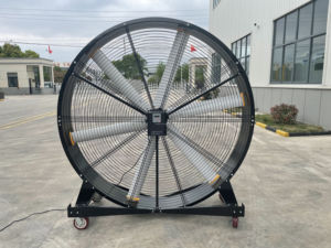 Ventilateur industriel portable HVLS de 1,5 m (1500 mm, 5 pieds) le plus vendu, avec moteur de plafond intégré - Product Image 5