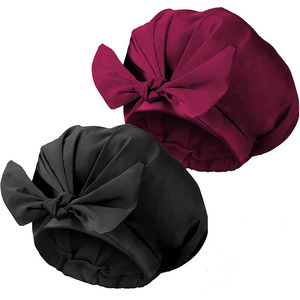 2024 bonnets de douche réglable nœud papillon <span class=keywords><strong>bain</strong></span> cheveux réutilisable étanche Turban casquette pour femmes fille beauté cheveux Spa <span class=keywords><strong>bain</strong></span> maison voyage - Product Image 6