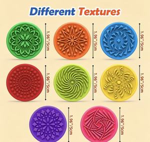 Set di 22 Pietre Sensoriali in Silicone Testurizzate per <span class=keywords><strong>Autismo</strong></span>, Giocattolo Rilassante Antistress, Massaggiatore per Dita, Supporto per Telefono - Product Image 2