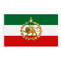 Drapeau d'Iran en polyester 90x150cm, léger, imperméable, portable, avec logo personnalisé, pour usage extérieur, vente en gros