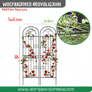 Obélisque de jardin moderne pour l'extérieur, treillis robuste en métal, hauteur 95 cm, facile à assembler, support pour plantes grimpantes et légumes - Product Image 3