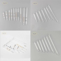 Pipettes compte-gouttes de luxe en verre pour huile, avec bouchon à vis, graduées et marquées, avec étiquette personnalisée
