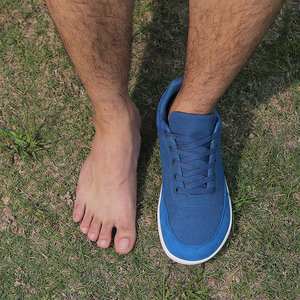 प्राकृतिक पैर का आकार चौड़ा पैर पैर का बॉक्स कैनवास ऊपरी फीता-अप नंगे जूते पृथ्वी ग्रेडिंग शून्य जूते - Product Image 1