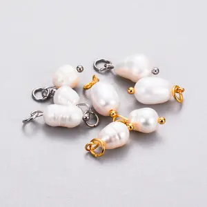 Irregular Baroque Style Pearl Pendant Charms For Jewelry Making Necklace Bracelet Earrings