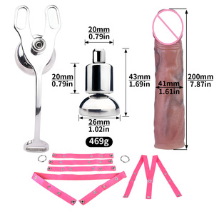 Gabbia di castità piatta FRRK con dildo, gabbia di castità maschile con dildo in silicone, macchina per il piacere della padrona, gabbia di castità con dildo per sissy - Product Image 3