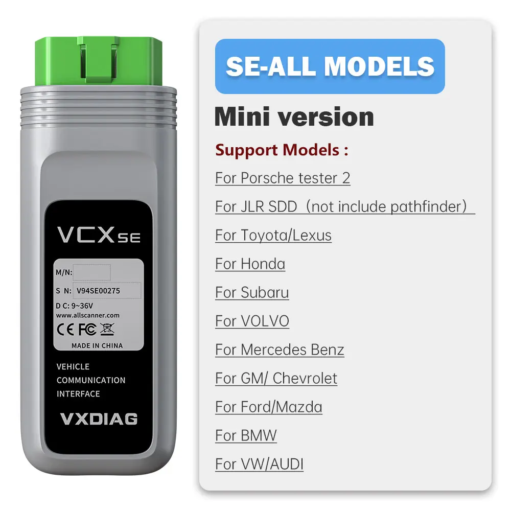 VXDIAG Mini SÉ pro OBD2 VCX scanner de Código Para Todos Os Modelos para a Porsche para JLR para Toyota para VW obd 2 automóveis de diagnóstico do carro com hdd