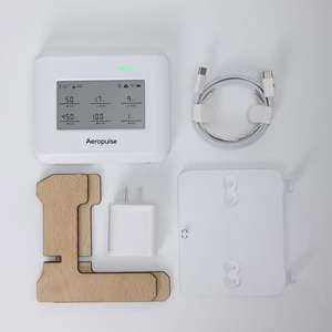 Monitor de Calidad del Aire Interior Aeropulse A200 CM Smart WiFi 6 en 1 con Clasificación IP30 y Conectividad RJ45/USB para Monitoreo de PM2.5, CO2 y TVOC - Product Image 2