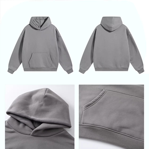 Sudadera con Capucha Extra Grande de Lujo, 400-500 g/m², Algodón y Poliéster, Lisa, Personalizable, para Hombre, Estilo Urbano, Sudadera Pesada - Product Image 3