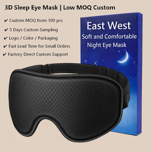 Antifaz 3D Contorneado para Dormir con Excelente Bloqueo <span class=keywords><strong>de</strong></span> Luz, Copas Oculares Anchas y Profundas, Correa Ajustable, OEM Personalizado, MOQ 100 Unidades - Product Image 1