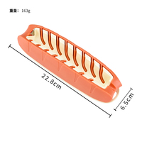 Nouveau Coupe-Viande de Cuisine Premium Sanq Écologique Antiadhésif en Plastique PP pour Hot-Dogs et Saucisses, Lavage Manuel Uniquement, Forme Allongée