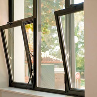 Fenêtre en aluminium à ouverture oscillo-battante, résistante aux intempéries et avec cadre thermolaqué, pour véranda et terrasse.