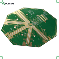 PCBSync Rogers RT/duroid 5880 1.5mm 1oz ENIG Carte de circuit imprimé radar de suivi des débris spatiaux à 10 couches