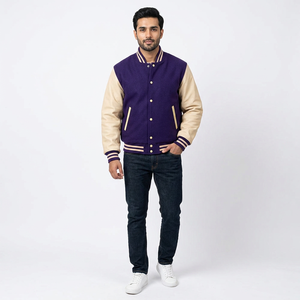High Quality Woolen <b>Men's</b> <b>Baseball</b> Varsity Bomber <b>Jacket</b> Custom Wholesale Stand Collar CollegeBaseballjacket <b>for</b> <b>men</b> - Product Image 1