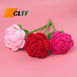 Rosas de Ganchillo Hechas a Mano, Flores Artificiales, Ramo de Rosas Preservadas, Regalos para el Día de San Valentín y el Día de la Madre, Flor de Ganchillo - Product Image 1