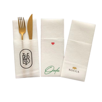 Serviettes de table Serviette en lin avec logo Serviettes en papier jetables Airlaid