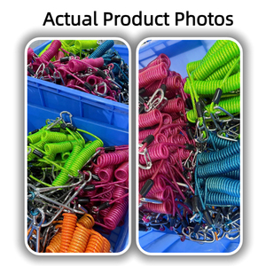 Corda di Sicurezza Elastica <span class=keywords><strong>e</strong></span> Retrattile Anti-Perdita del Produttore - Filo d'Acciaio Rivestito in PU con Doppio Gancio a Molla per Immersioni <span class=keywords><strong>e</strong></span> Utilizzo Subacqueo - Product Image 4