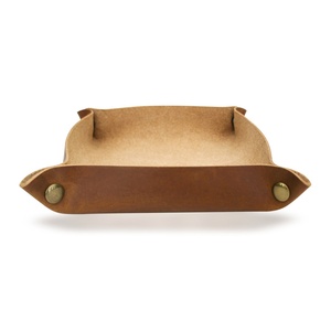 Luxury Leather Storage Tray for OEM Laser & Sublimation Engraving Printable Coins Accessories Tray - Product Image 5