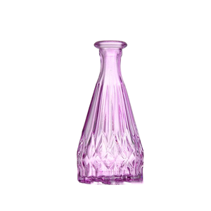 Jarrón de Vidrio Pequeño con Relieve Colorido, Estilo Europeo, para Flores, Botella Hidropónica, Decoración del Hogar - Product Image 2