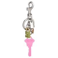 Porte-clés mignon en émail avec pendentif cœur arc-en-ciel, en alliage de zinc anti-ternissement, avec fermoir mousqueton pour usage quotidien