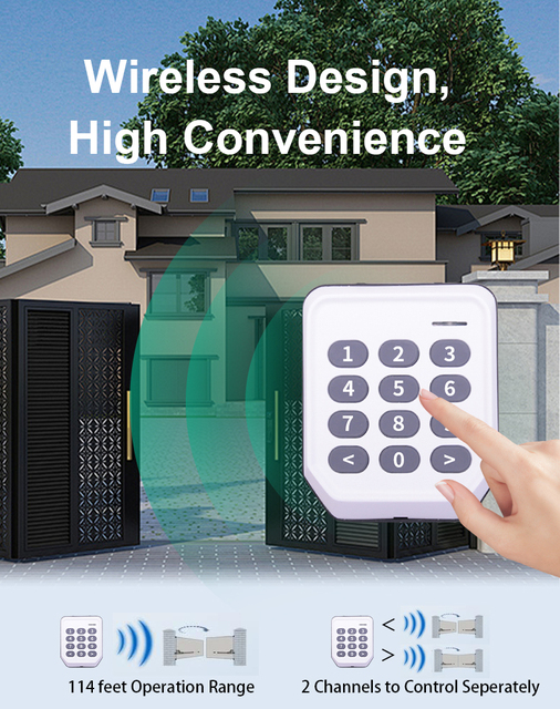YET-KP01 Wireless Keypad 433mhz HCS301 2 Channel Waterproof Rolling Code Lock RF Remote Control Gate Opener Security Transmitter