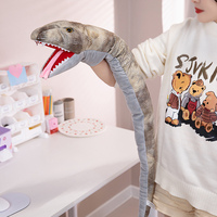 Marionnettes à main en peluche grenouille, serpent, lézard, crocodile, axolotl de 25 cm pour jeux de rôle, narration et enseignement préscolaire