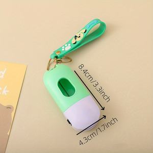 Venda quente Doce Cor Portátil Cão <span class=keywords><strong>Poop</strong></span> Saco Dispenser LED Luz com Carregamento Cabo USB e Caminhadas Fivela - Product Image 6