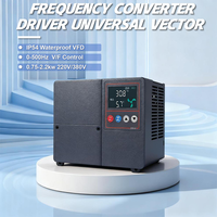 IP54 Variateur de Frequence VFD 0.75KW Entree Monophasee 230V Controle Vectoriel pour Moteurs et Pompes Triphases 50Hz 60Hz