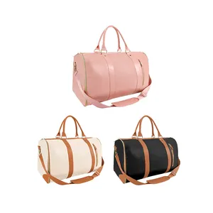 Garment Bag Large Women's Fashion PU Leather Hanging Weekender Bag Foldable Travel Duffel Garment Bag