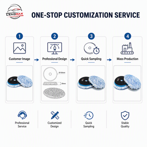 Almohadilla de Pulido de Microfibra de Alta Calidad de 5'' para Carrocería de Coche, Borla Duradera de Lana Sintética para Corte DA, Soporte OEM Personalizable - Product Image 5