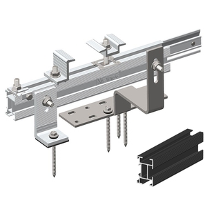 Rails solaires en aluminium anodisé en gros, rails <span class=keywords><strong>de</strong></span> <span class=keywords><strong>montage</strong></span> <span class=keywords><strong>de</strong></span> panneaux solaires, longueur personnalisée, installation facile, <span class=keywords><strong>montage</strong></span> PV |   AISINEE - Product Image 1