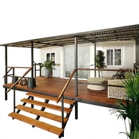 Maison conteneur modulaire préfabriquée portable pliable extensible à panneaux sandwich, design contemporain, pour mini-maisons et hôtels