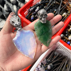 Daga de Cristal de Opalita en Oferta, Piedra Curativa, Colgante de Obsidiana Tallado a Mano para Manualidades con Cristales, Regalo - Product Image 1