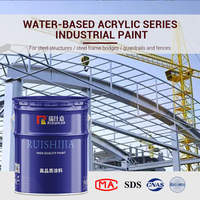 Apprêt et finition métallique gris aqueux acrylique haute résistance, revêtement liquide unique haute brillance pour la construction de ponts et les structures en acier