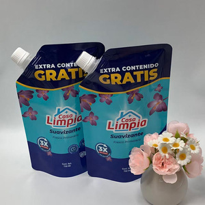 Bolsa de plástico PE de 750ml con logotipo personalizado y bolsa aspetica a prueba de fugas para detergente líquido para ropa - Product Image 6