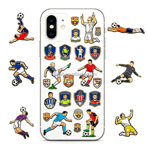 Pegatinas Metálicas Esmaltadas de <span class=keywords><strong>Estrellas</strong></span> del Fútbol FIFA 2026, Pins Decorativos para Teléfono con Diseño de Camisetas de Ronaldo, Messi y Neymar - Product Image 3