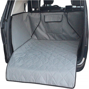 Tapis de coffre de voiture pour animaux de compagnie, tissu Oxford matelassé 600D, rectangulaire noir, pour chien, housse de siège arrière de SUV, 52x39x17cm - Product Image 3