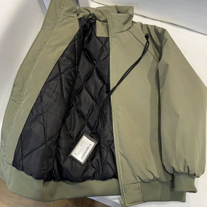<span class=keywords><strong>Chaqueta</strong></span> Bomber <span class=keywords><strong>Americana</strong></span> Verde <span class=keywords><strong>Militar</strong></span>, Estilo Urbano, Cuello Alto, Relleno de Algodón, <span class=keywords><strong>Chaqueta</strong></span> Corta Gruesa de Invierno para Hombre - Product Image 3
