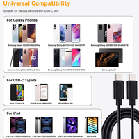 Precio barato personalizado negro niquelado PD 60W Usb 2,0 Cable 1M 1,5 M 2M carga rápida Usb C Cable